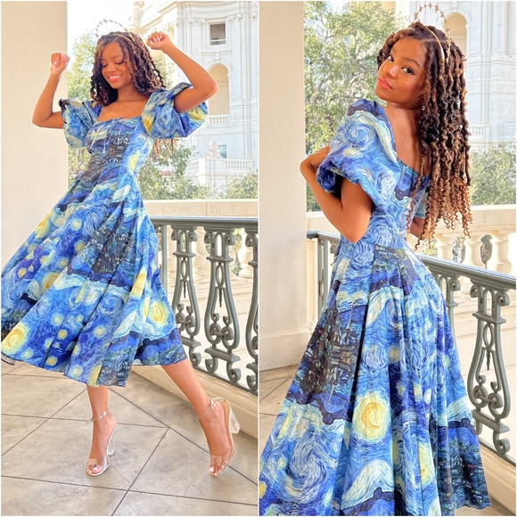 NWT Selkie The Day Starry Night Van Goh Dress Size XS